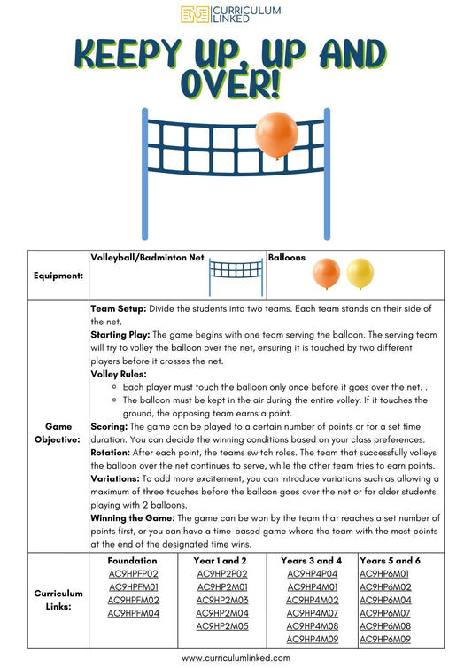 Keepy Up, Up, and Over
