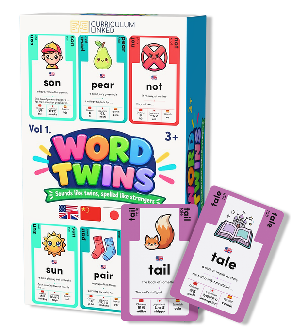 Word Twins: Homophone Flash Cards & Card Game